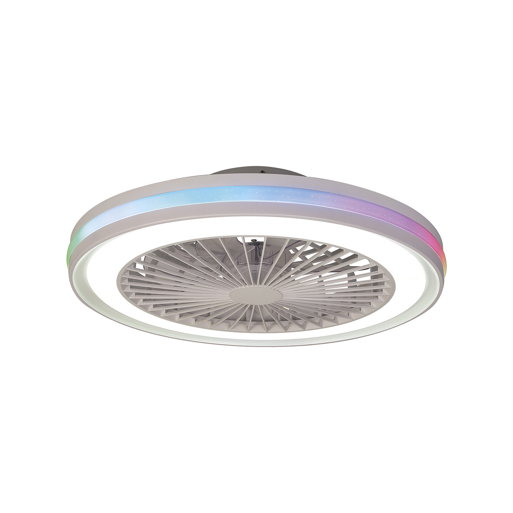 M8291  Gamer 40W LED Dimmable White/RGB Ceiling Light & Fan, Remote